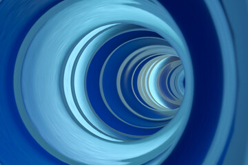 Colorful glowing tunnel, multicolor hole, 3d rendering.