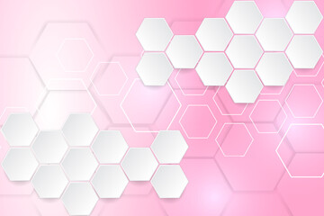 Hi-tech background design. The concept of chemical engineering, genetic research, innovative technologies. Hexagonal background for digital technology, medicine, science, research and healthcare.	
