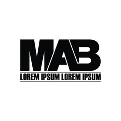 Letter MAB monogram logo design vector