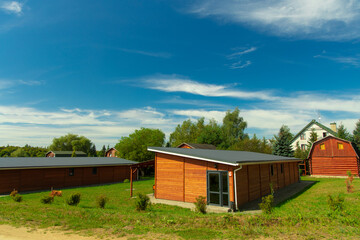 ecology clean nature cottage apartment village Europe Union region forest edge scenic view environment space in clear weather summer day