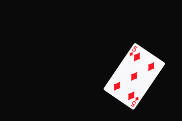 トランプ　ダイヤ　5　素材