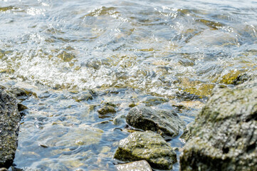 water and rocks, water and stones,
rocks in the water