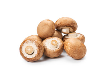 Tasty mushroom isolated on white background.