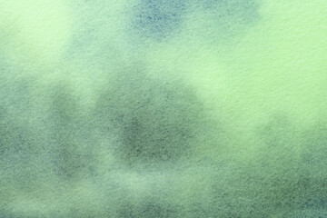 Abstract art background light green and cyan colors. Watercolor painting on canvas with soft aquamarine gradient.