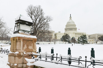 U.S. Capitol Building in the snow - Washington D.C. United States of America © Orhan Çam