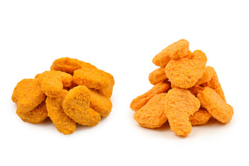 Nuggets isolated on a white background.