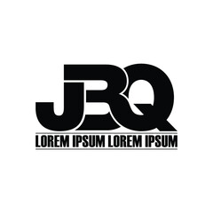 JBQ letter monogram logo design vector