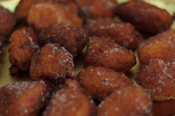 Traditional portuguese Christmas sweet called Sonhos