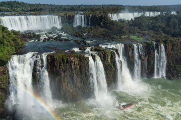 View of the Iguazu Falls from the Brazilian side, Unesco World Heritage Site, Foz do Iguacu, Parana State, Brazil