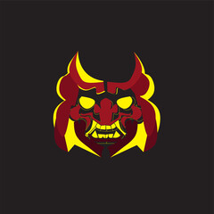 Minimalist abstract design vector design logo in red and yellow style