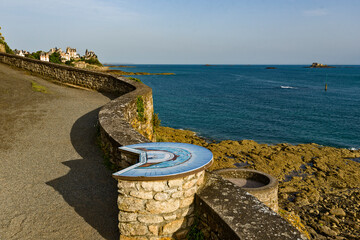 earthenware orientation table in Dinard, brittany, France