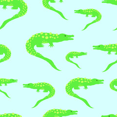vector illustration of a crocodile repeat pattern
