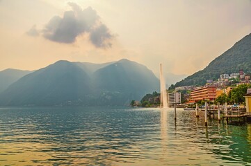   Luganersee Schweiz , Lake Lugano, Switzerland