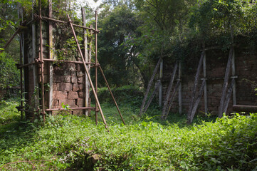 Ruins of the Jesuit reduction Nuestra Senora de Loreto, Misiones Province, Argentina, South America.