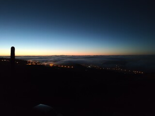 sunset over the river