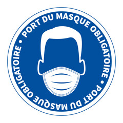 French face mask required illustration