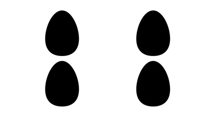 Set of black egg icons