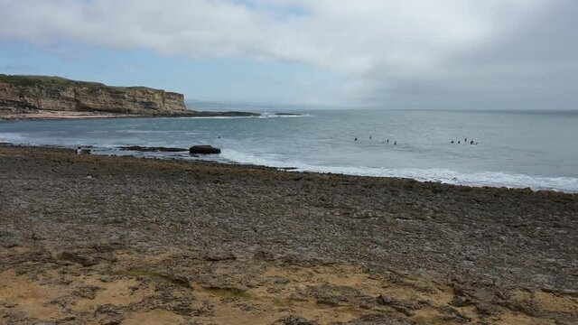 Coxos bay in Ericeira, is part of the world surf reserve in Ericeira Portugal.
