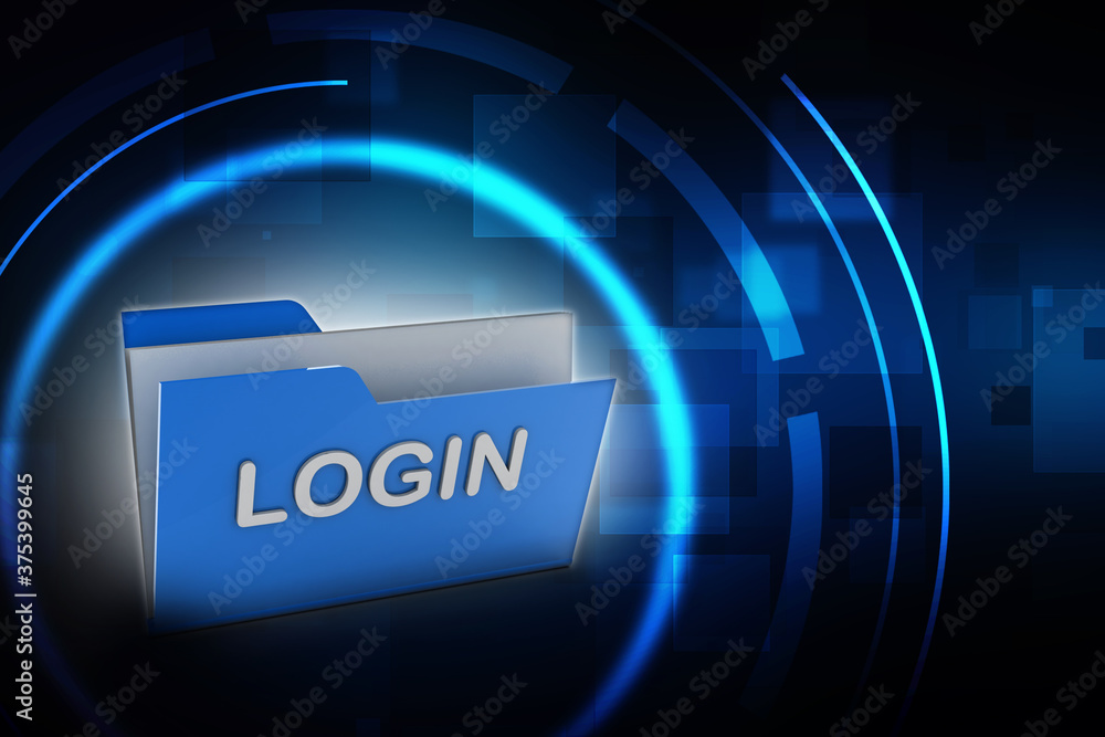 Poster 3d rendering folder with documents