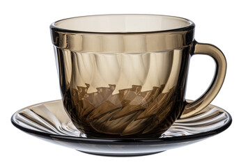 Glass tea pair isolated on white background