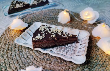 chocolate cake with nuts