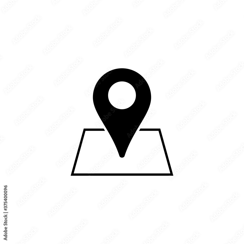 Poster pin map icon vector. location icon symbol vector