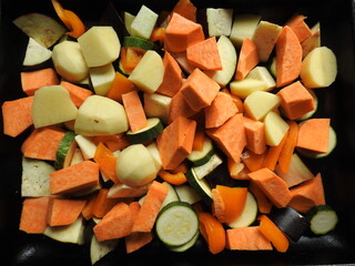chopped vegetables