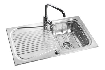 Dishwasher sink on white background