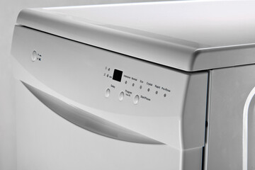 dishwasher details on white background