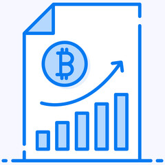 
Graphical representation on a document, bitcoin profit in style 
