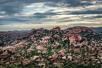 rocky mountain sunrise with dramatic sky at morning flat angle shot