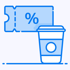 
Food discount voucher icon vector
