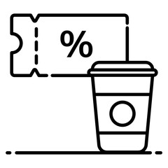 
Food discount voucher icon vector
