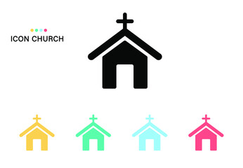 set vector illustration of church icon