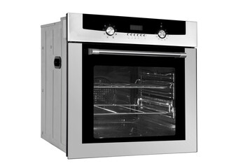 Electric oven in stainless steel and glass. Electronic control.