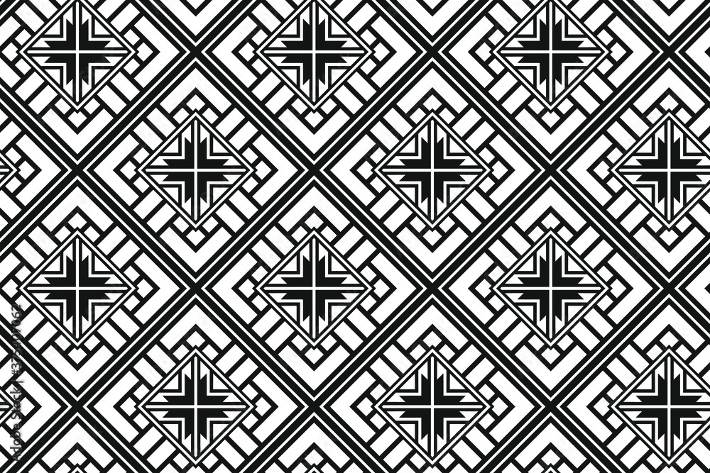 Poster geometric seamless pattern with lines. lattice design.