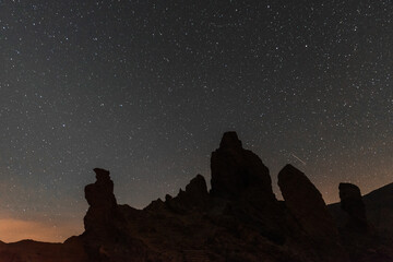 Starry night at Teide National Park in Tenerife, Spain