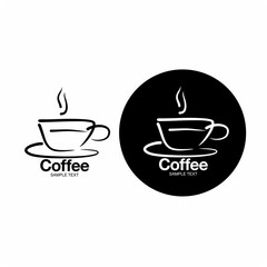 Coffee logo, vector coffee label badge