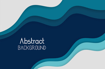 Abstract white and blue paper cut, abstract vector realistic relief. abstract Background template for banners, flyers, presentations.