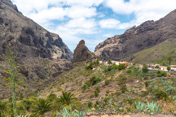 Masca Village and valley in Tenerife, Canary Islands, Spain