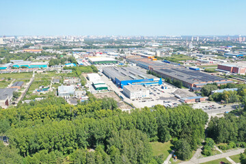 Panorama of the Kirovsky district, the city of Novosibirsk