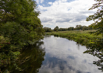 Fototapeta na wymiar River Kennet in the forest at kintbury.