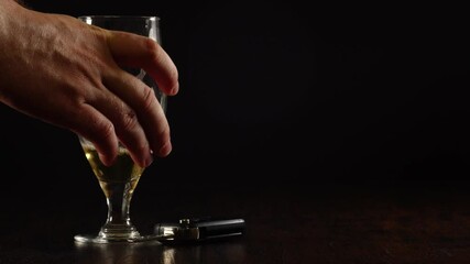 Be safe don't drink and drive. Suitable for social ad.