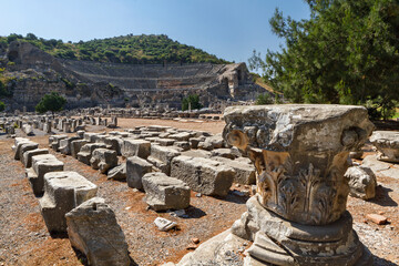 Roman amphitheater in Ephesus in Selcuk, Izmir, Turkey