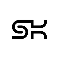 Letter SK logo template