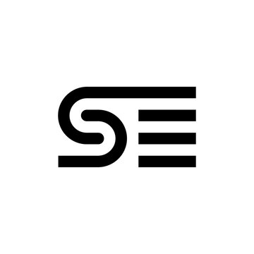 Letter SE logo template