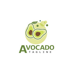 Avocado vector icon illustration design