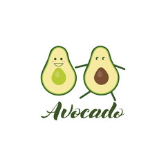 Avocado vector icon illustration design