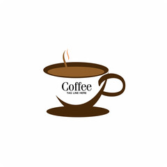 Coffee logo template. Coffee symbol design 