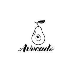 Avocado vector icon illustration design